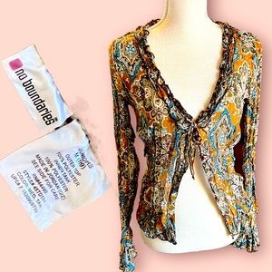 Fairycore mesh cardigan with rhinestone embellishments